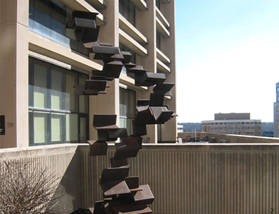 Untitled steel sculpture by Ted Mankowski