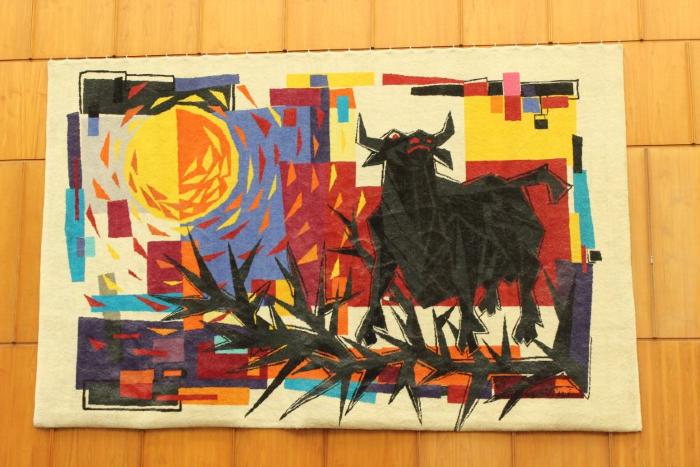 Tapestry of Bull by Virgil Cantini